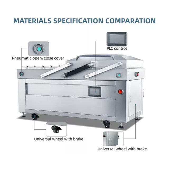 Double Chamber Vacuum Packaging Machine with Pneumatic DZQ-850/2SE